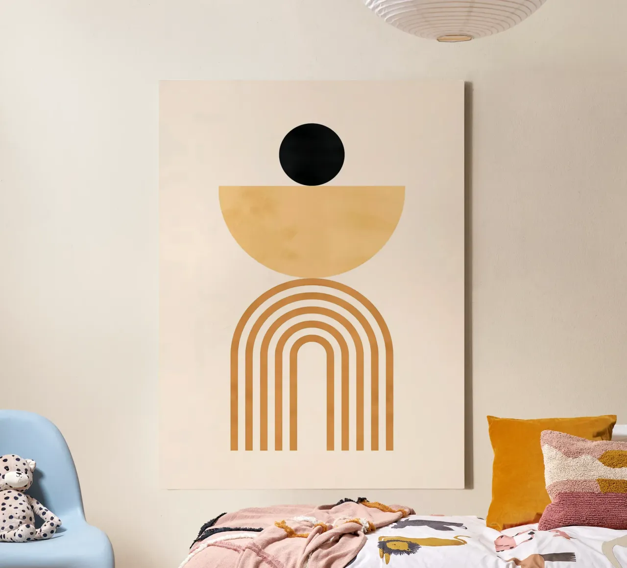 Minimalist geometry canvas with Floater frame by Sven B Strauss