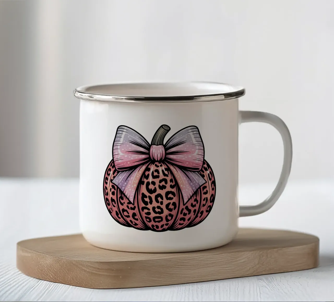 Coquette Pumpkin tazza in smalto da Sasyall Graphics