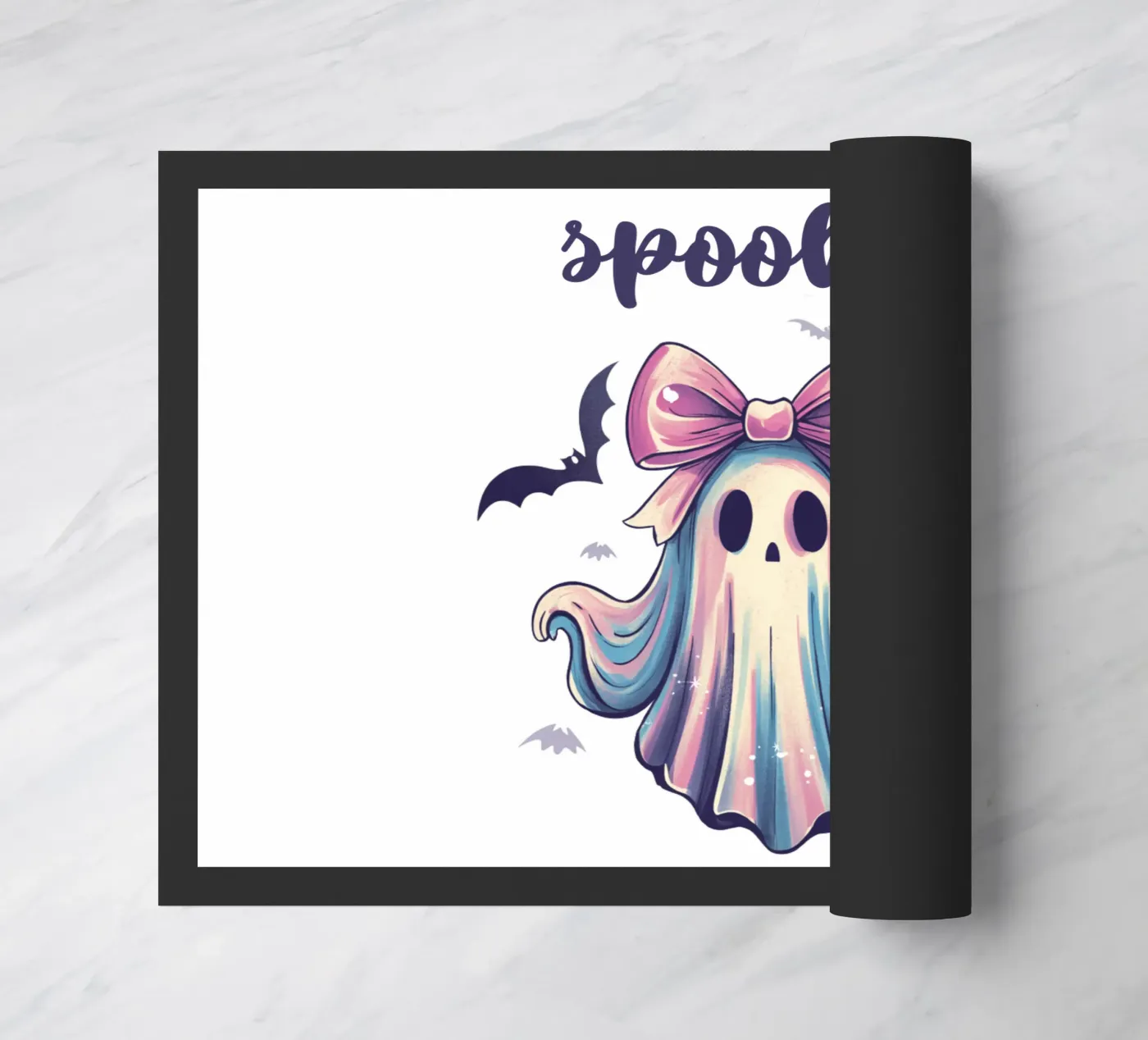 Spooky Ghost deurmat van Sasyall Graphics