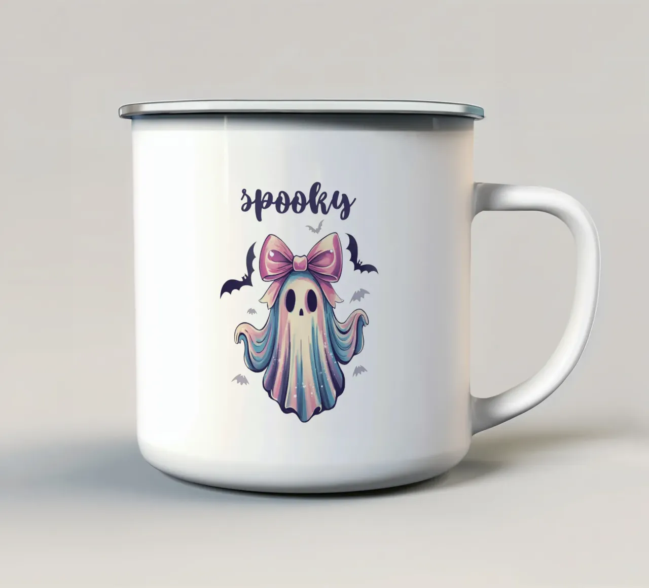 Spooky Ghost tazza in smalto da Sasyall Graphics