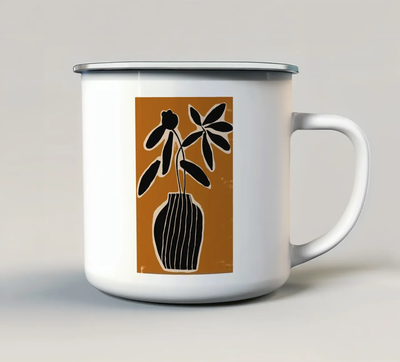 Ochre Still Life No 2 tazza in smalto da treechild