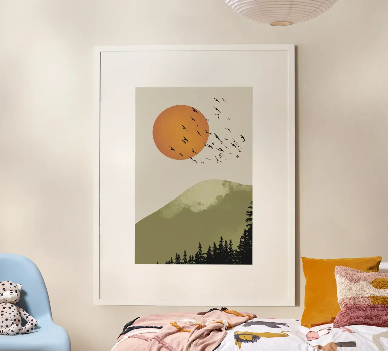 sunset and fly bird poster da firmana