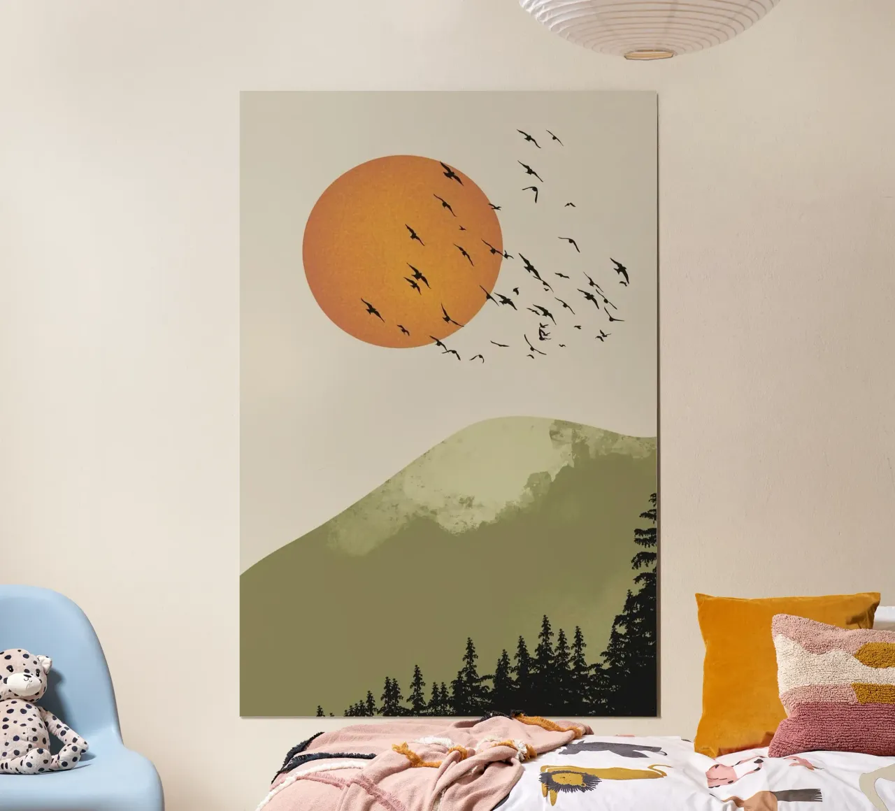 sunset and fly bird poster da firmana