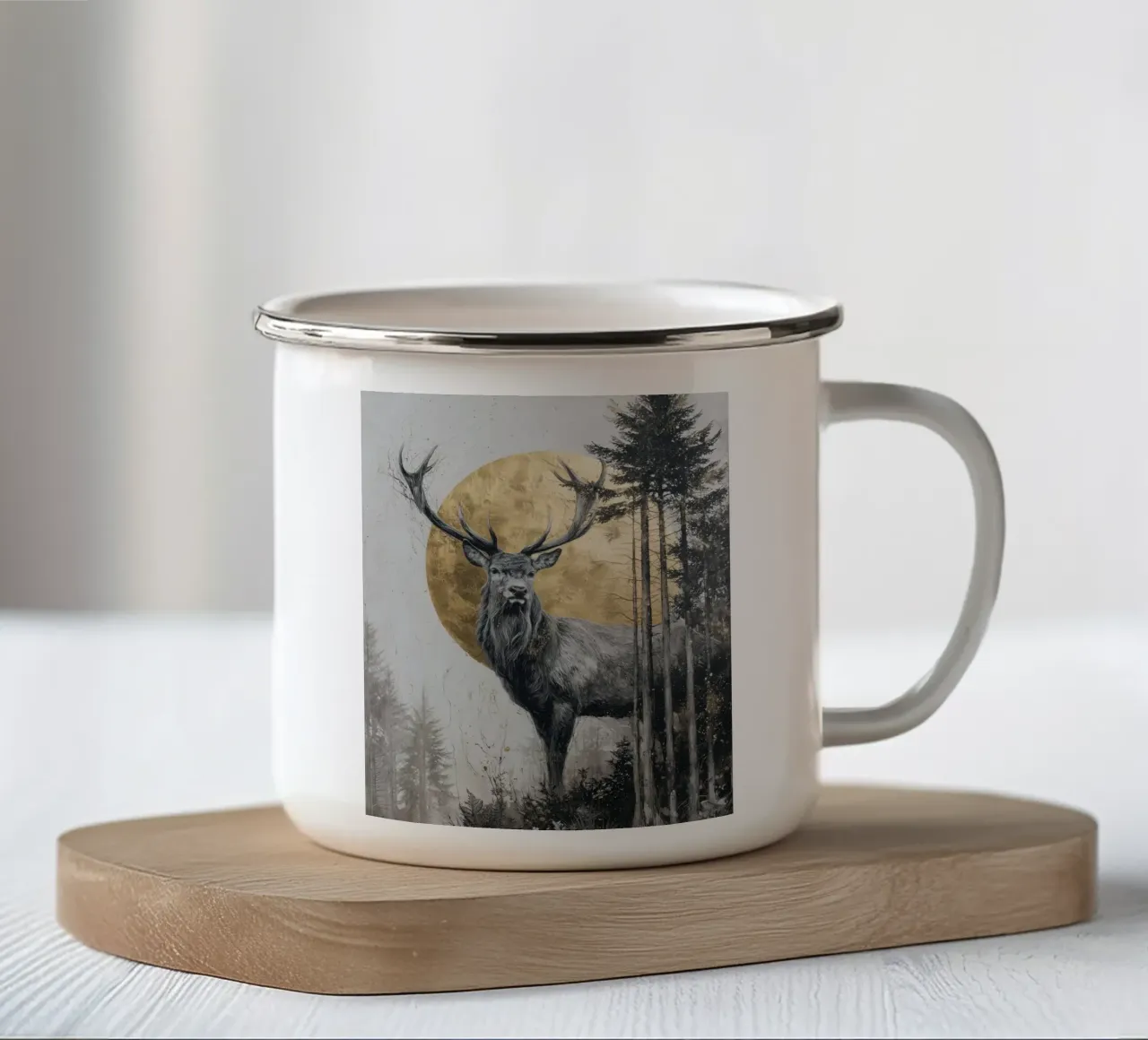 Cervo d'oro I tazza in smalto da Wolkenlos