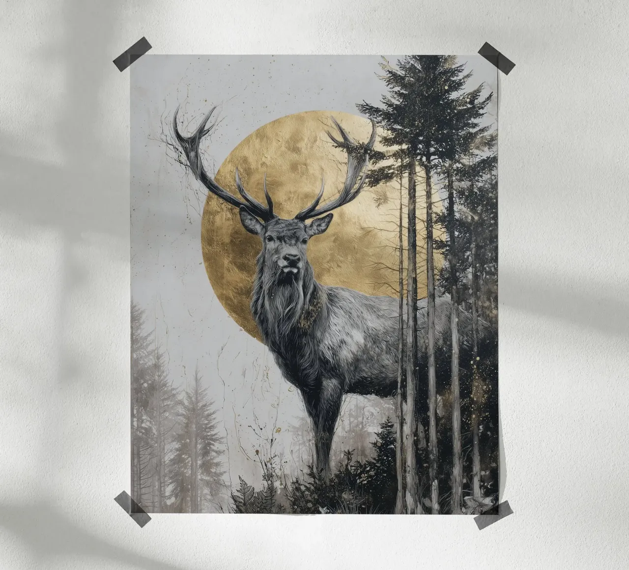 Cervo d'oro I poster da Wolkenlos