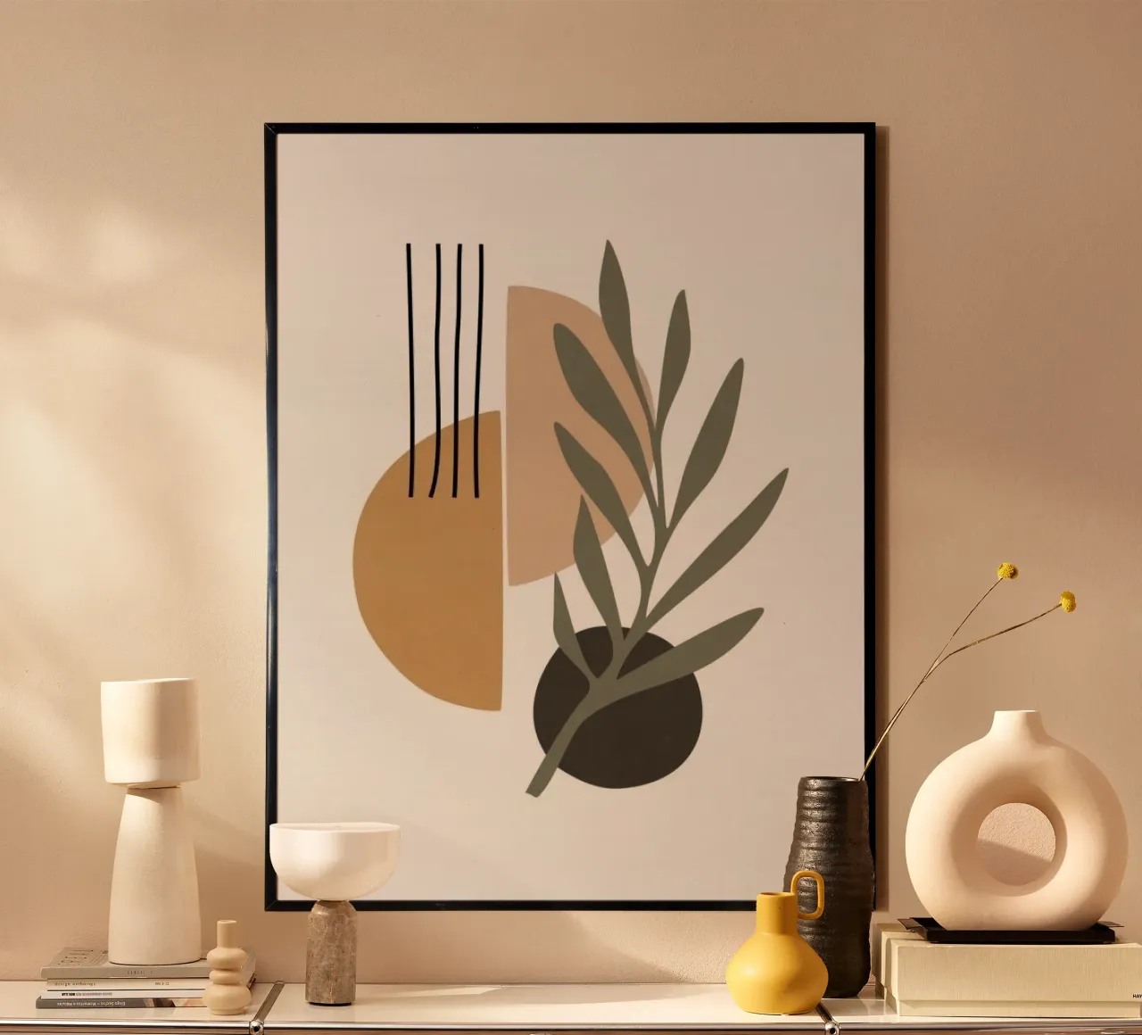 shape circle branch poster con telaio in plastica da firmana