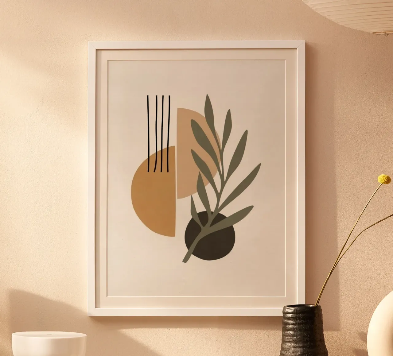 shape circle branch poster con telaio in plastica da firmana