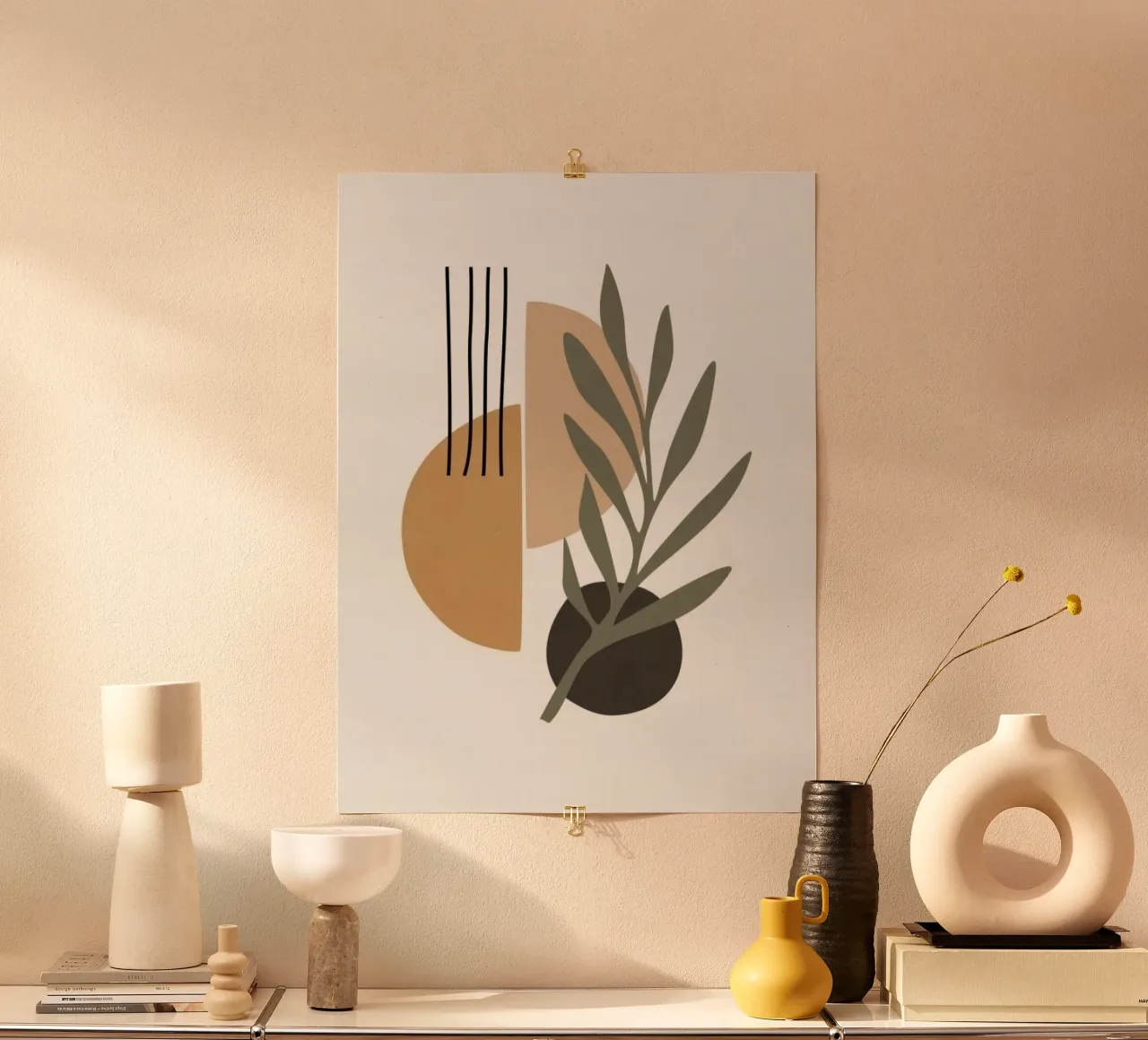 shape circle branch poster con telaio in plastica da firmana