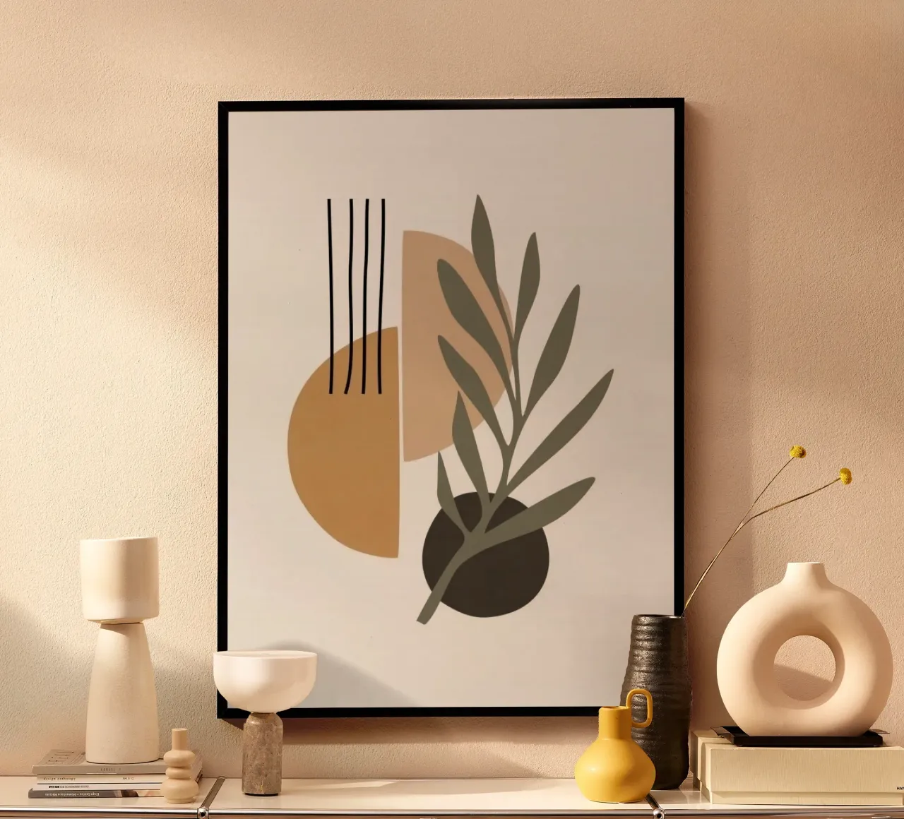 shape circle branch poster con telaio in plastica da firmana