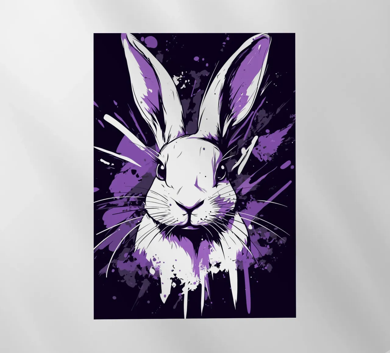 Coniglio bianco con spruzzi di colore pellicola backlit da pixelbull - medieval art and more