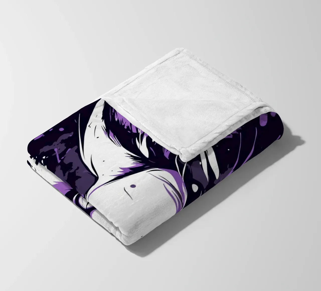 Coniglio bianco con spruzzi di colore coperta in pile da pixelbull - medieval art and more