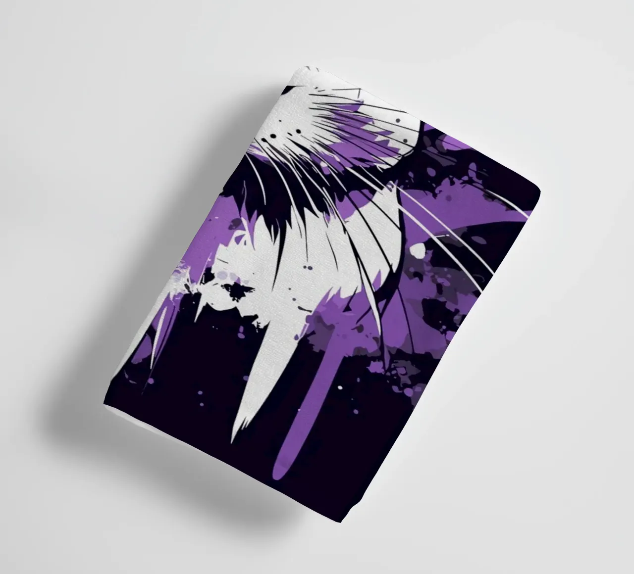 White rabbit with splashes of colour towel by pixelbull - medieval art and more