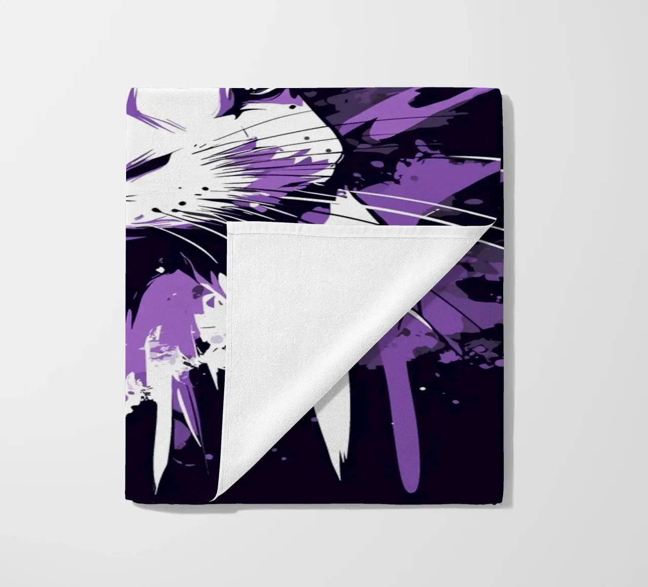 Coniglio bianco con spruzzi di colore telo mare da pixelbull - medieval art and more