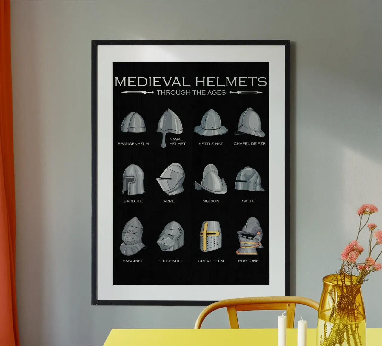 Armures du Moyen Âge poster avec cadre en aluminium de pixelbull - medieval art and more