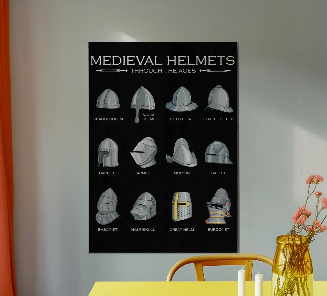 Armures du Moyen Âge poster avec cadre en aluminium de pixelbull - medieval art and more