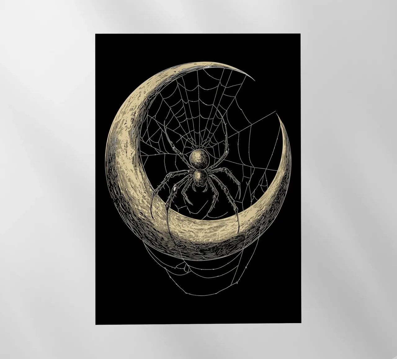 Ragno nella luna crescente pellicola backlit da pixelbull - medieval art and more