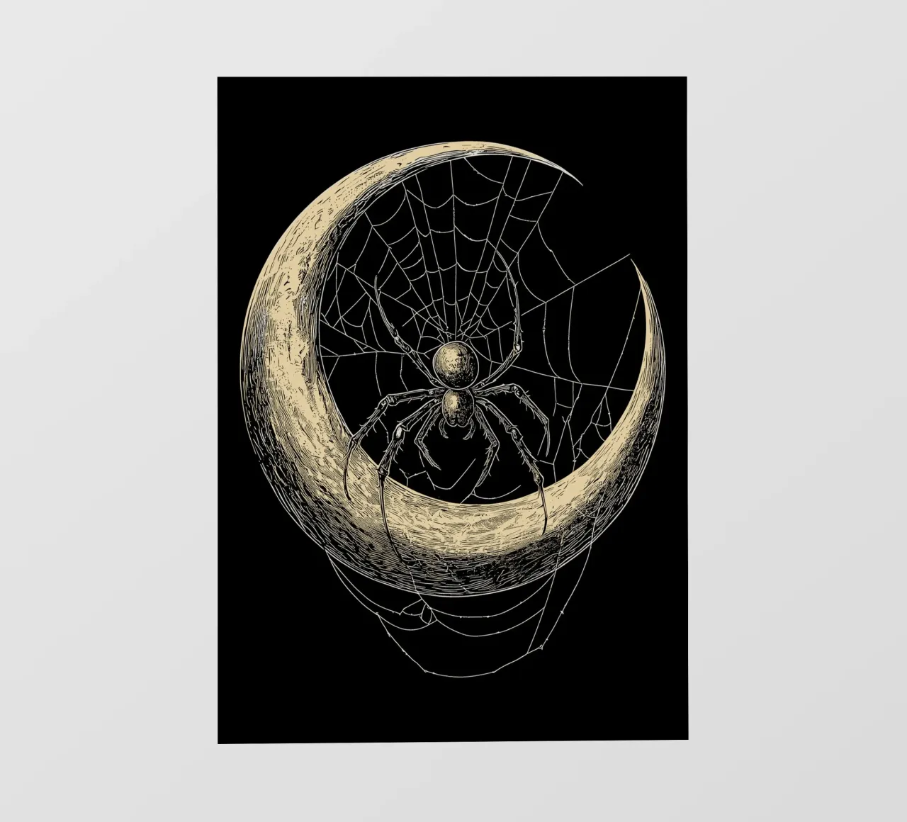 Ragno nella luna crescente telo in pvc da pixelbull - medieval art and more