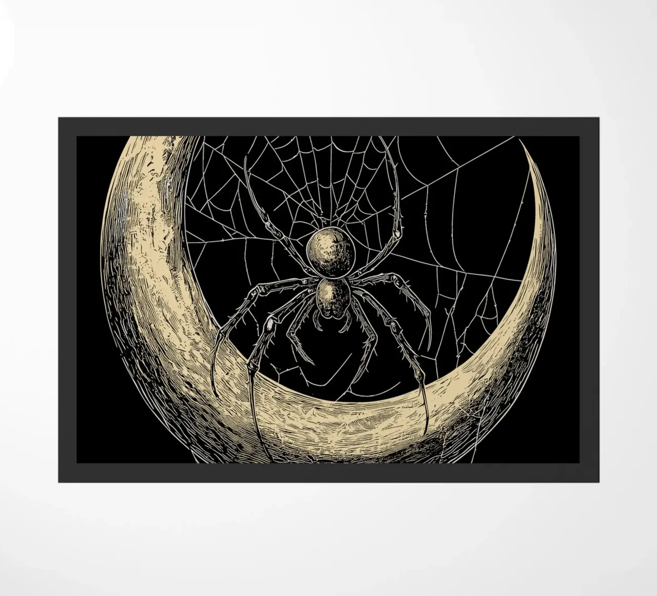 Ragno nella luna crescente zerbino da pixelbull - medieval art and more