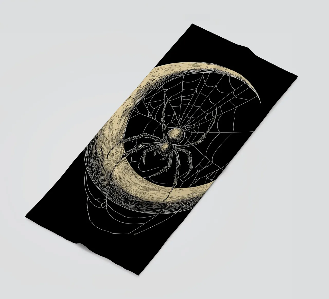 Ragno nella luna crescente telo mare da pixelbull - medieval art and more