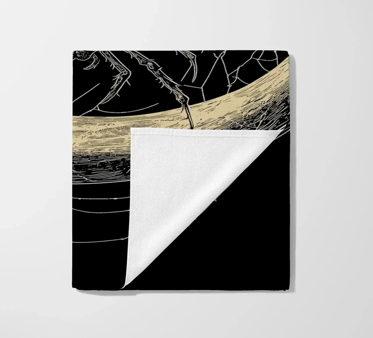 Ragno nella luna crescente telo mare da pixelbull - medieval art and more