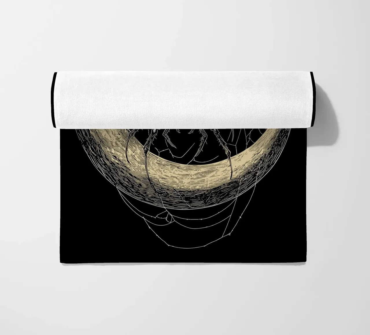 Ragno nella luna crescente telo mare da pixelbull - medieval art and more