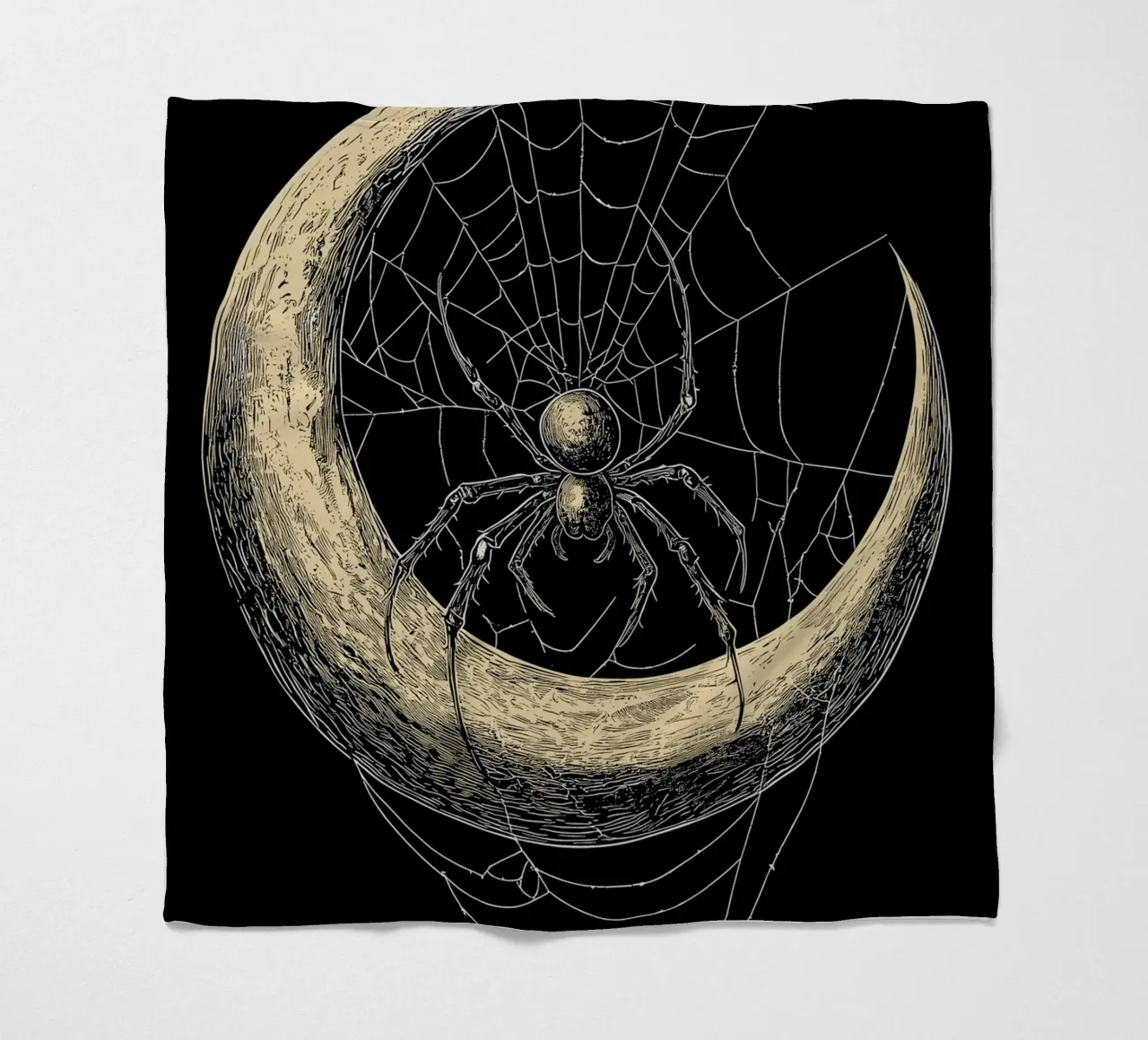 Ragno nella luna crescente coperta in pile da pixelbull - medieval art and more