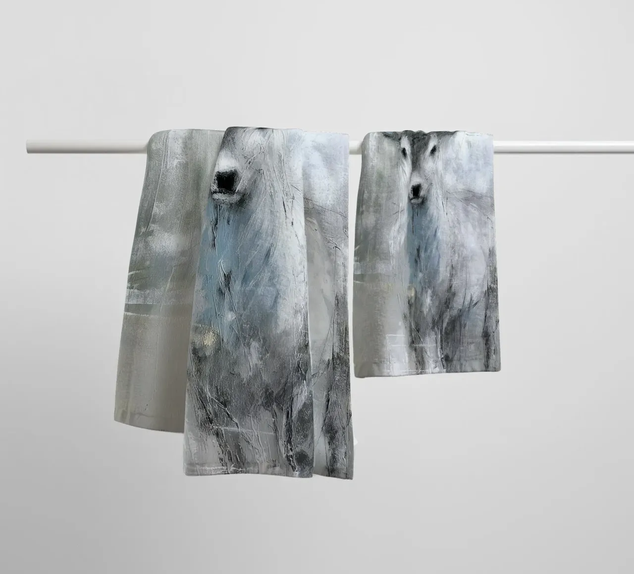 Modern deer in the forest I towel by Wolkenlos