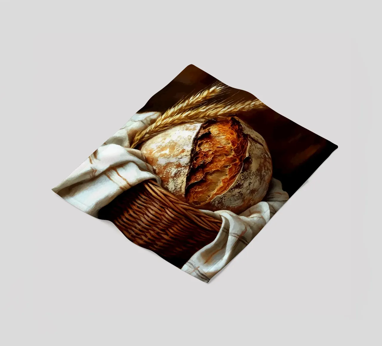 Pane fresco di fattoria in un cestino coperta in pile da pixelbull - medieval art and more