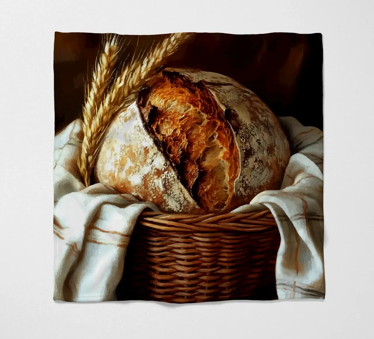 Pane fresco di fattoria in un cestino coperta in pile da pixelbull - medieval art and more