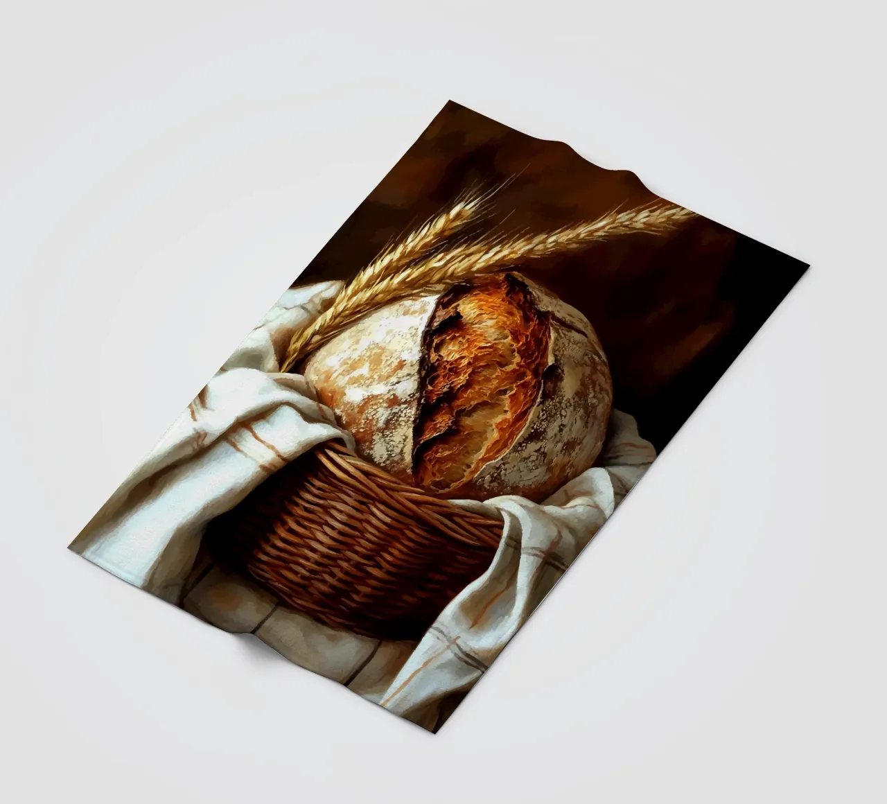 Pane fresco di fattoria in un cestino coperta in pile da pixelbull - medieval art and more