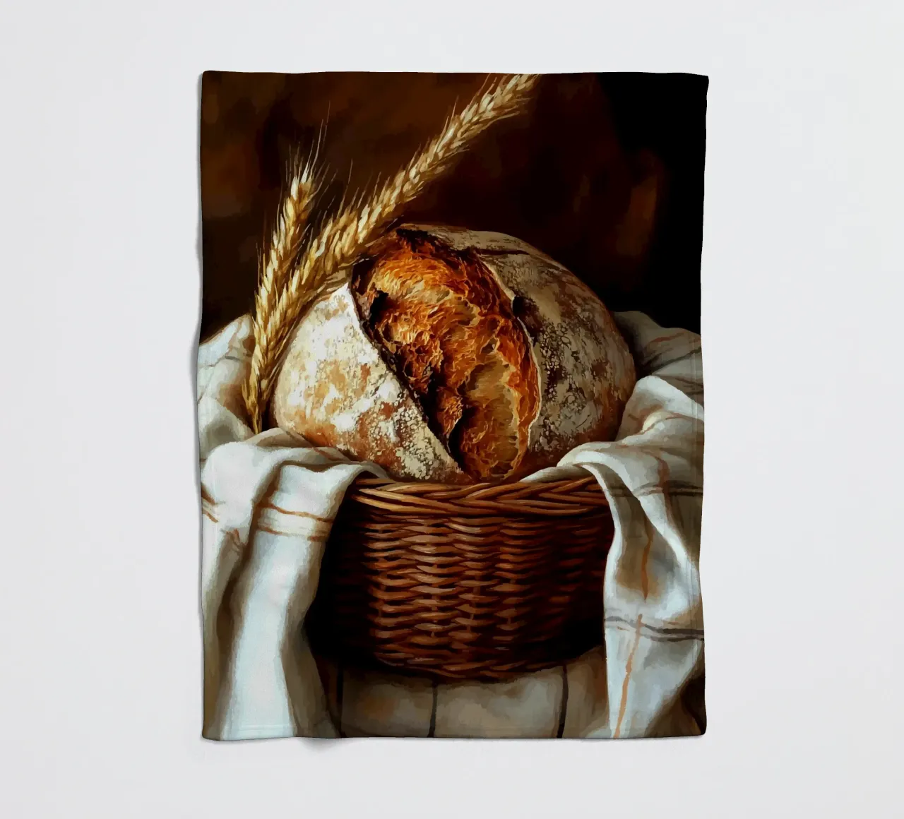 Pane fresco di fattoria in un cestino coperta in pile da pixelbull - medieval art and more