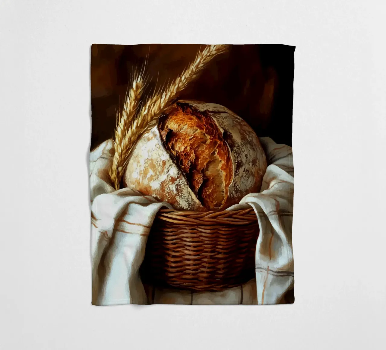 Pane fresco di fattoria in un cestino coperta in pile da pixelbull - medieval art and more