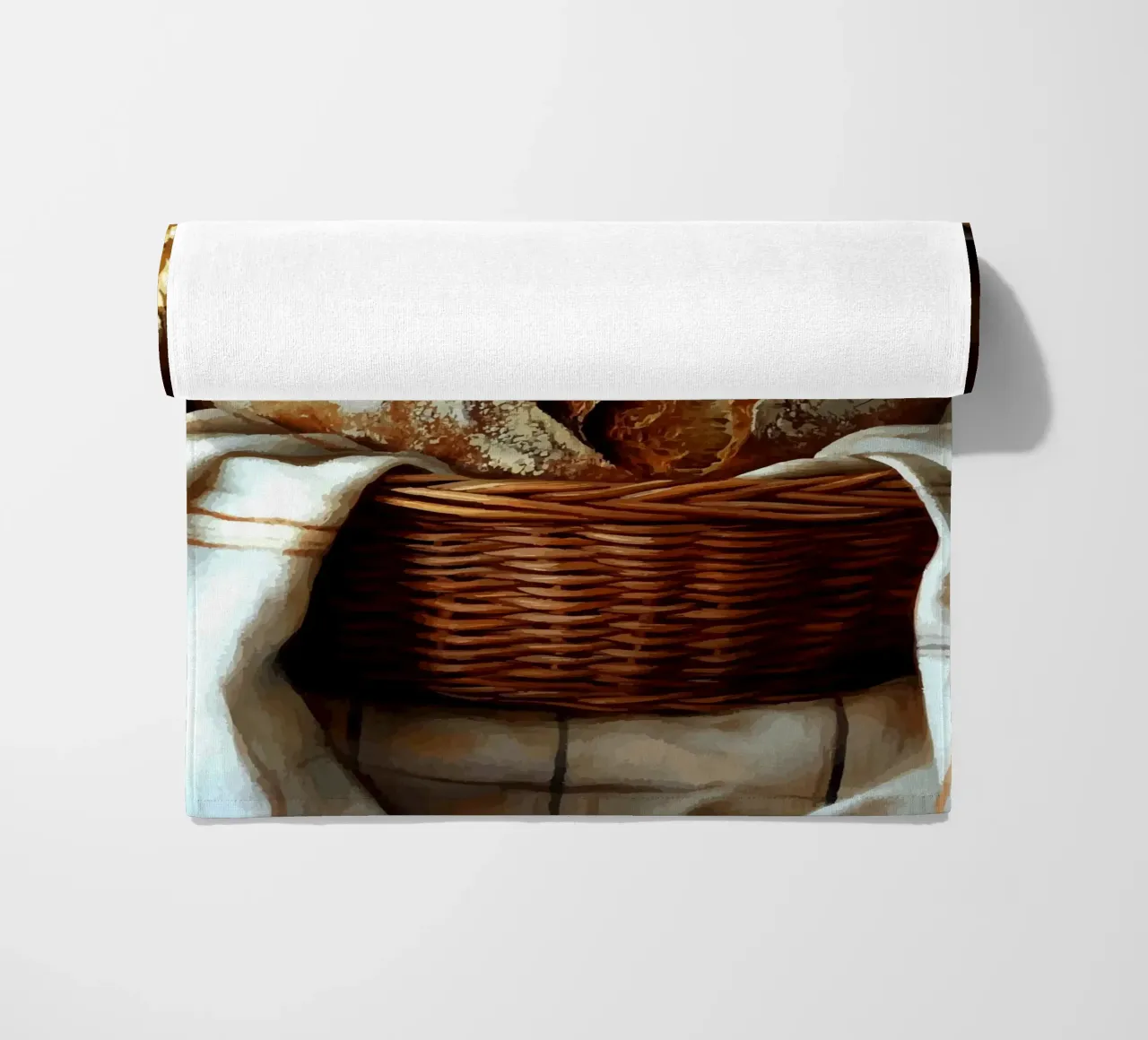 Pane fresco di fattoria in un cestino telo mare da pixelbull - medieval art and more