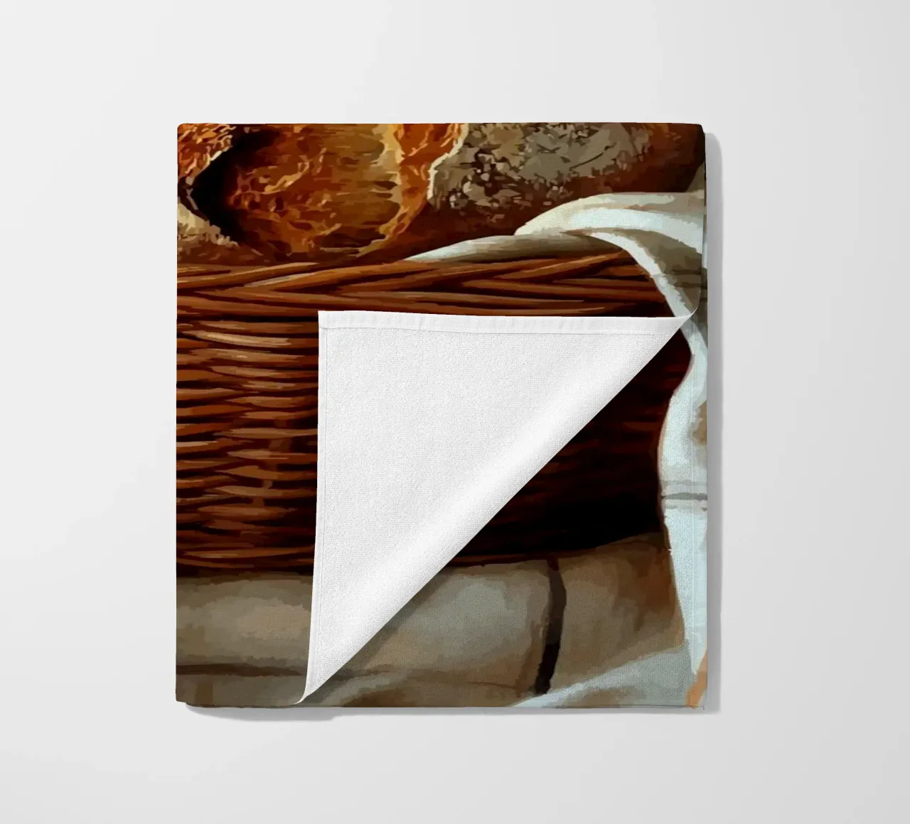 Pane fresco di fattoria in un cestino telo mare da pixelbull - medieval art and more