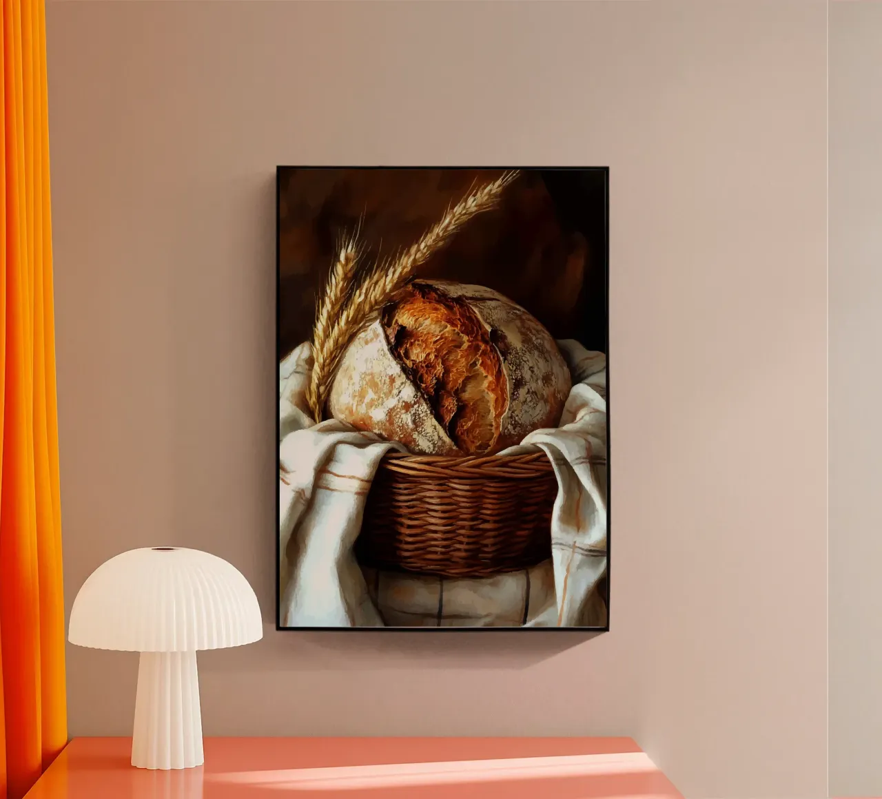 Pane fresco di fattoria in un cestino plexiglass da pixelbull - medieval art and more
