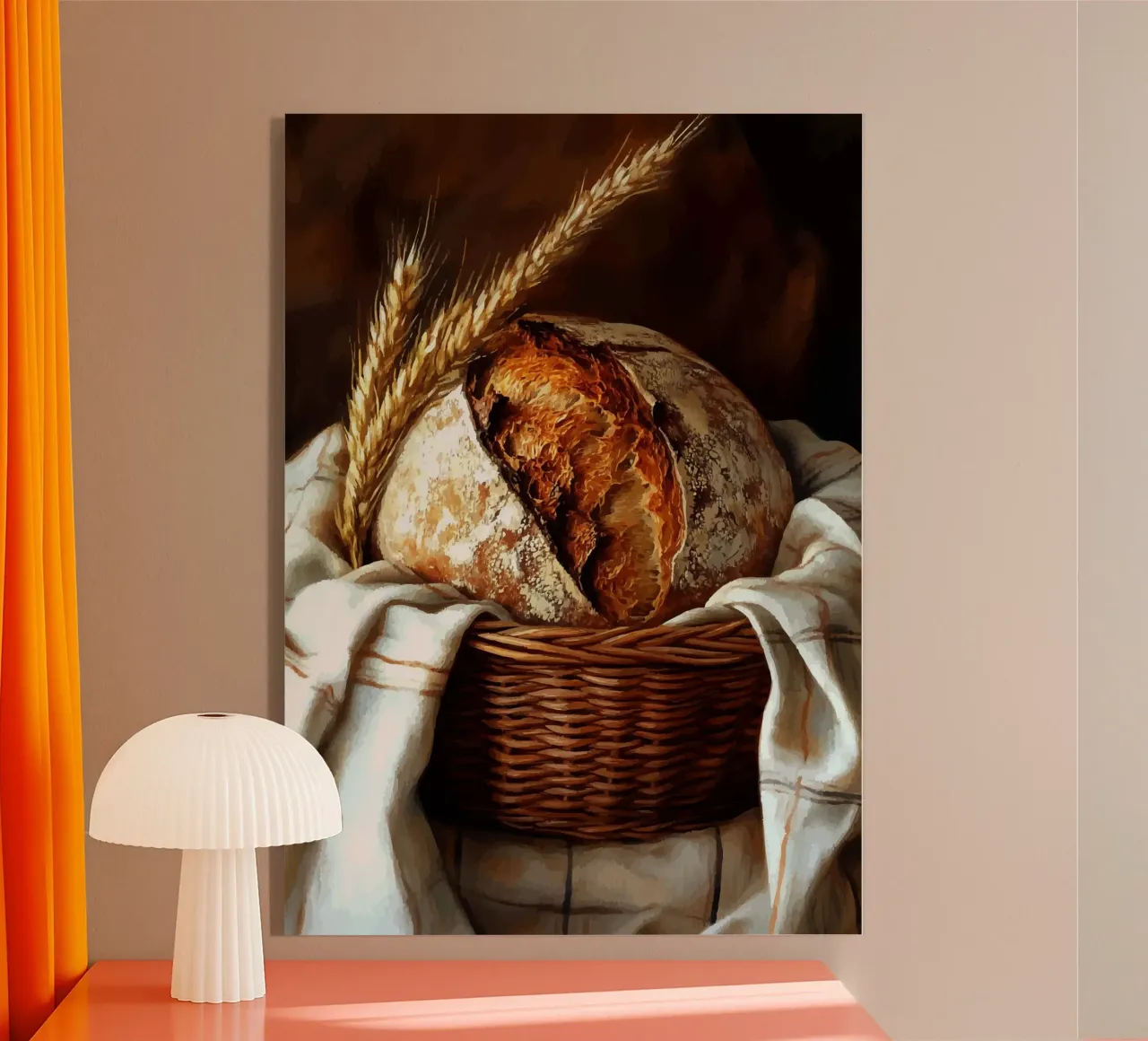 Pane fresco di fattoria in un cestino plexiglass da pixelbull - medieval art and more