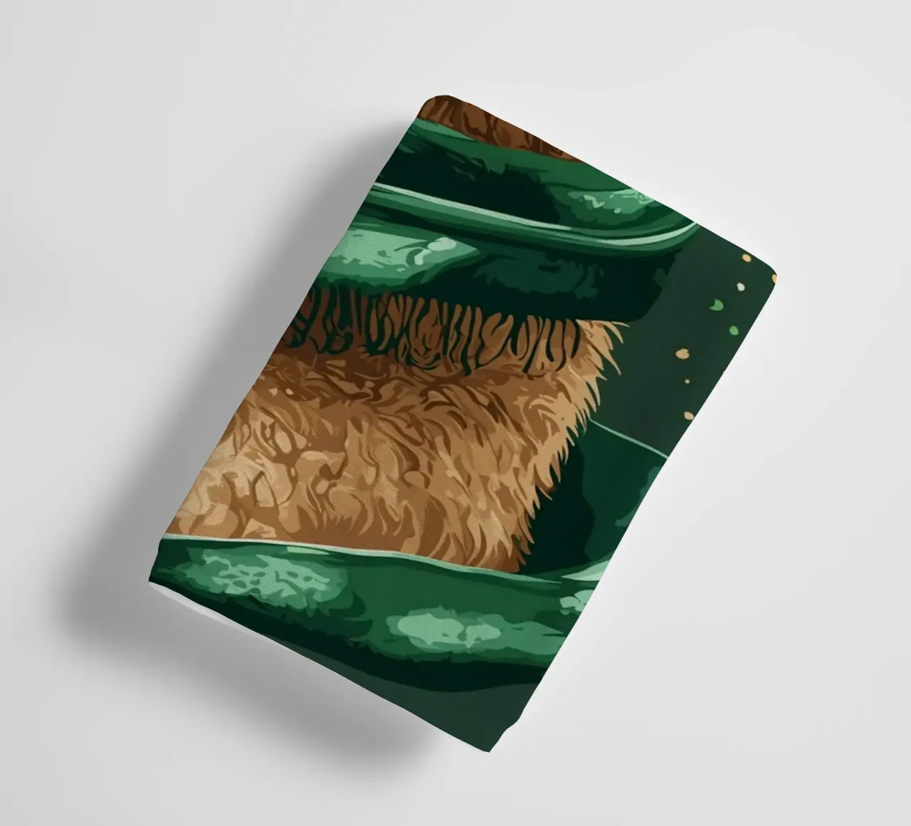 Llama with donut in the snow towel by pixelbull - medieval art and more