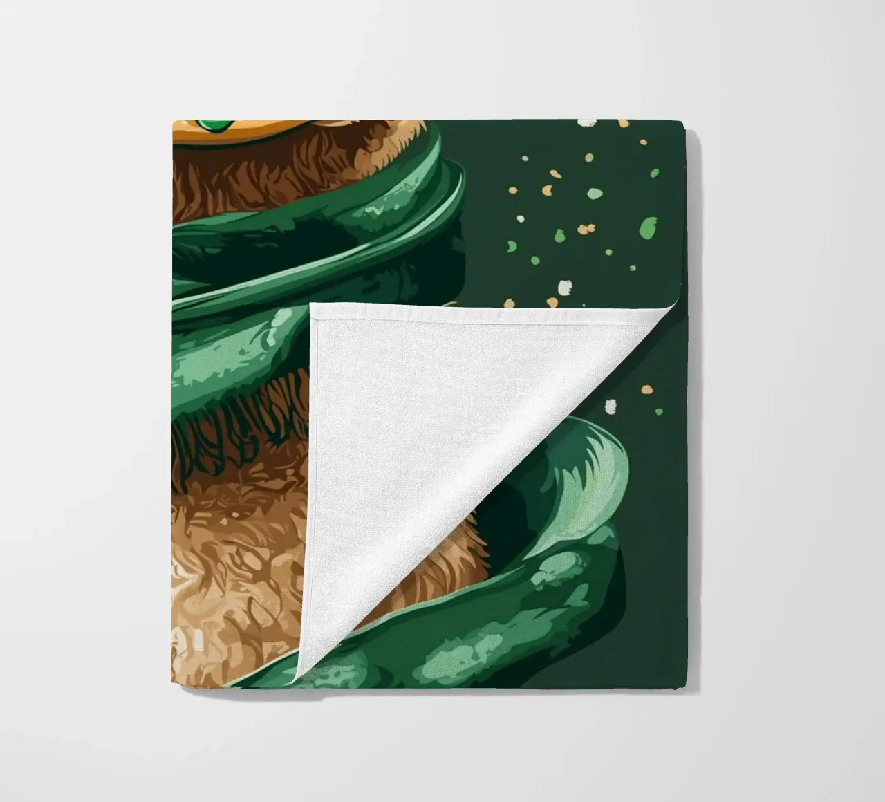 Lama con ciambella nella neve telo mare da pixelbull - medieval art and more