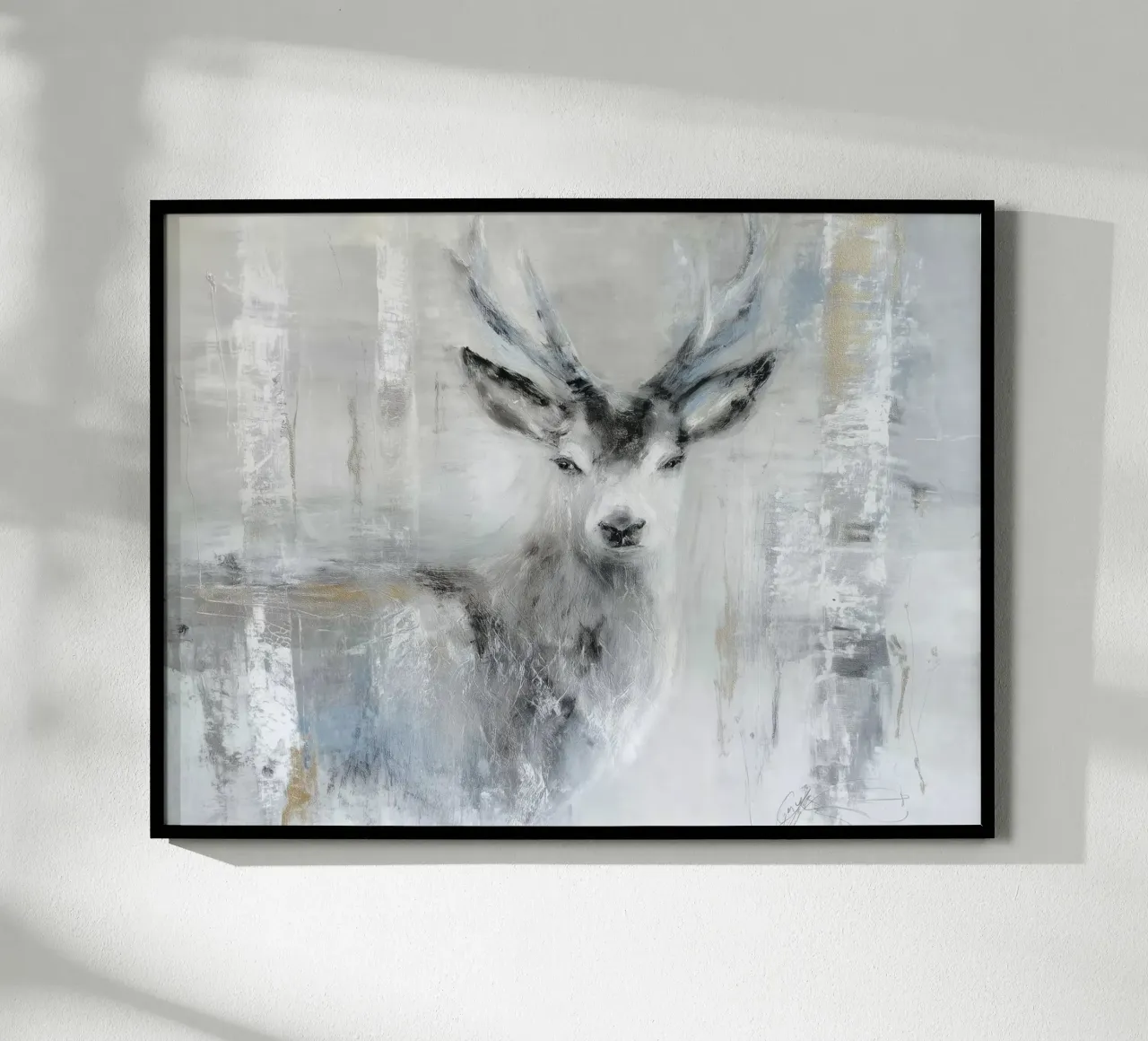 Cervi moderni nella foresta II poster da Wolkenlos