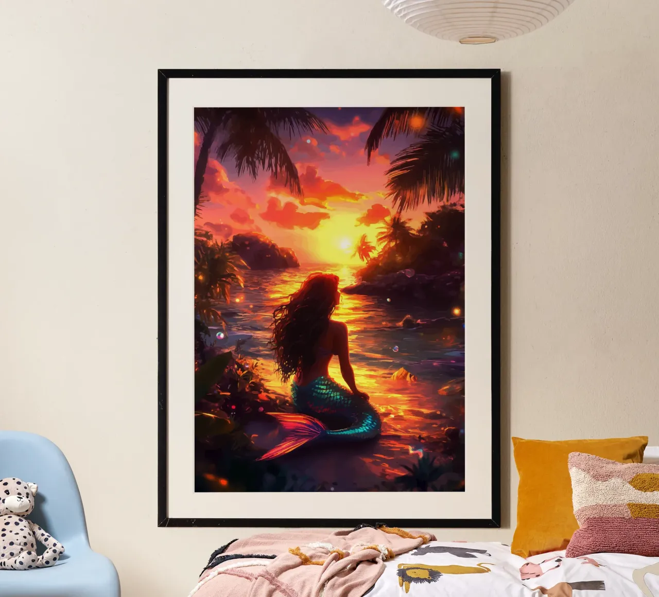 Sirena al tramonto poster da pixelbull - medieval art and more