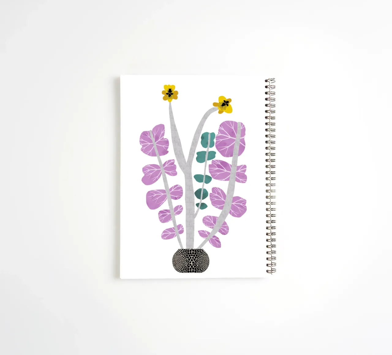 Bloempot notitieboek met spiraal van Asha Designs