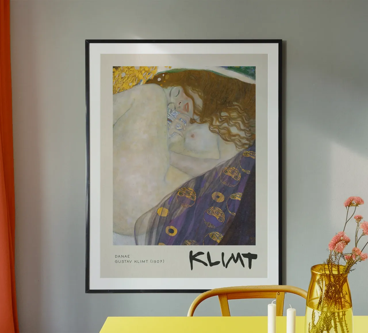 Danae Grafik - Gustav Klimt Poster von Show Art