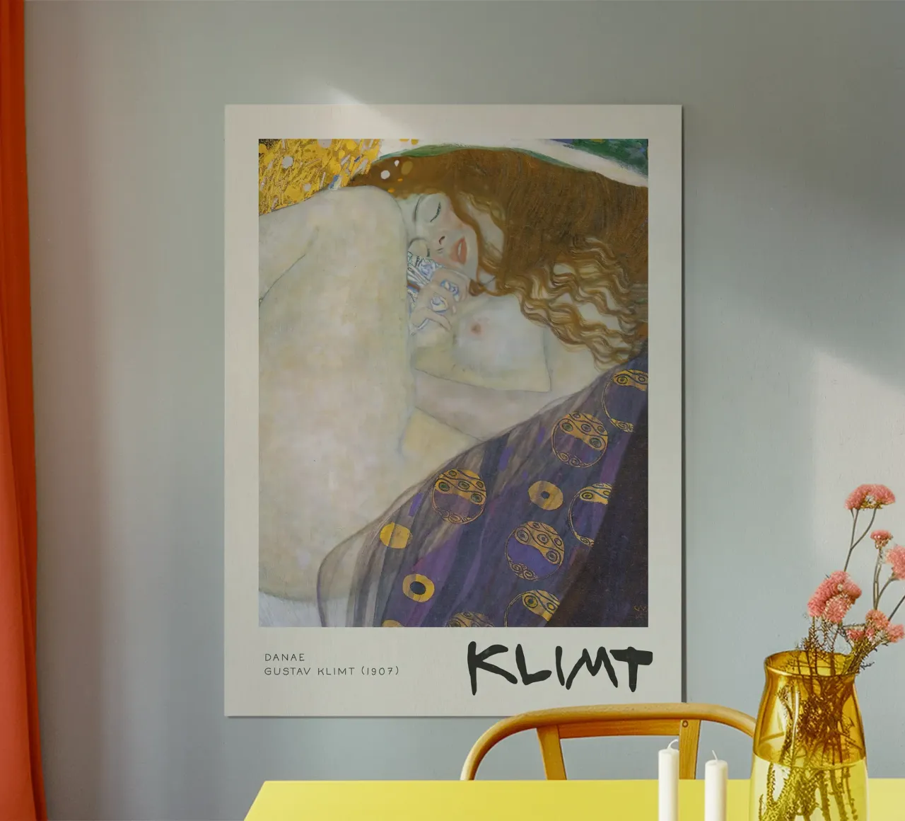 Danae Grafik - Gustav Klimt Poster von Show Art
