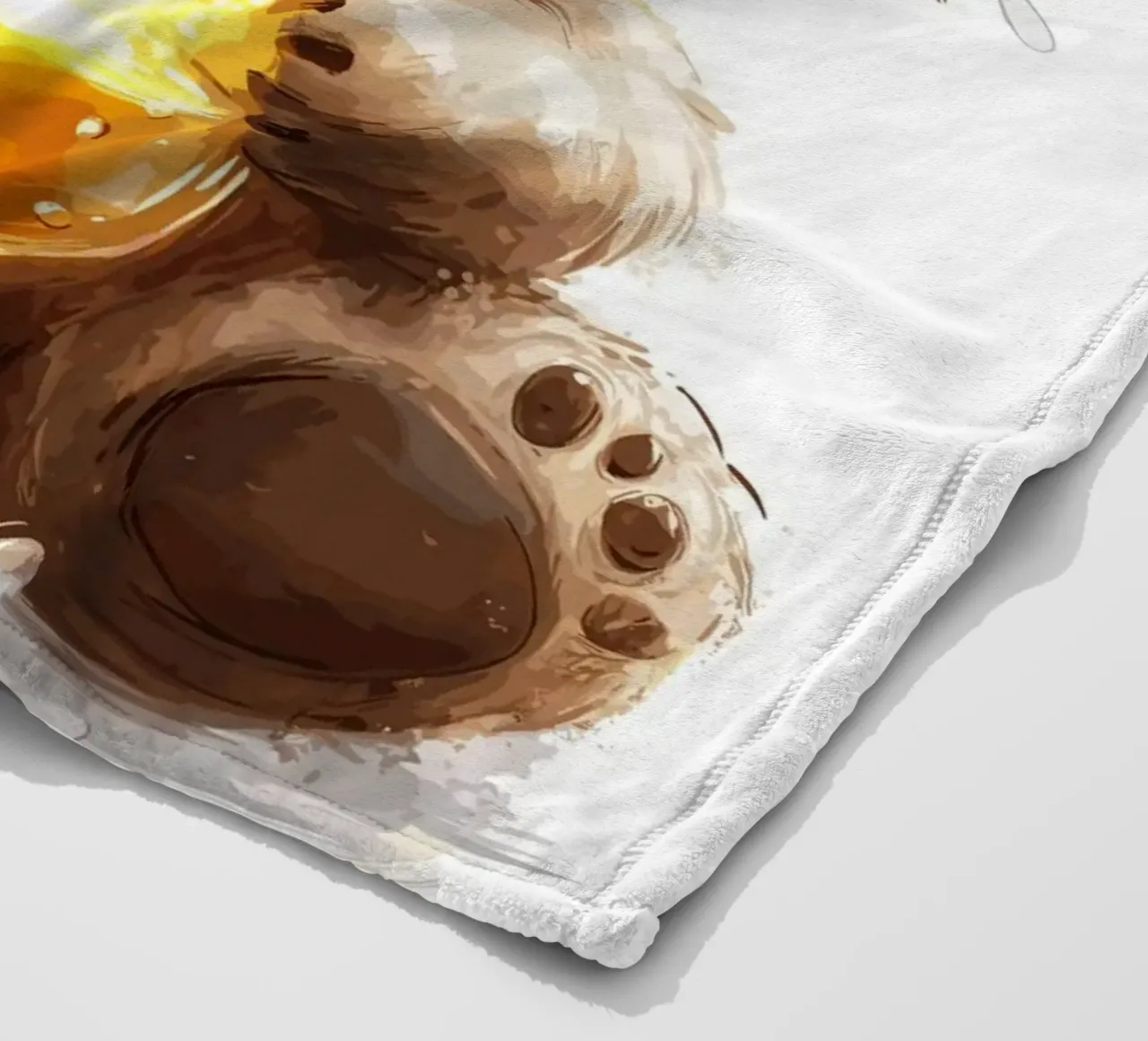 Orso del miele con le amiche api coperta in pile da pixelbull - medieval art and more