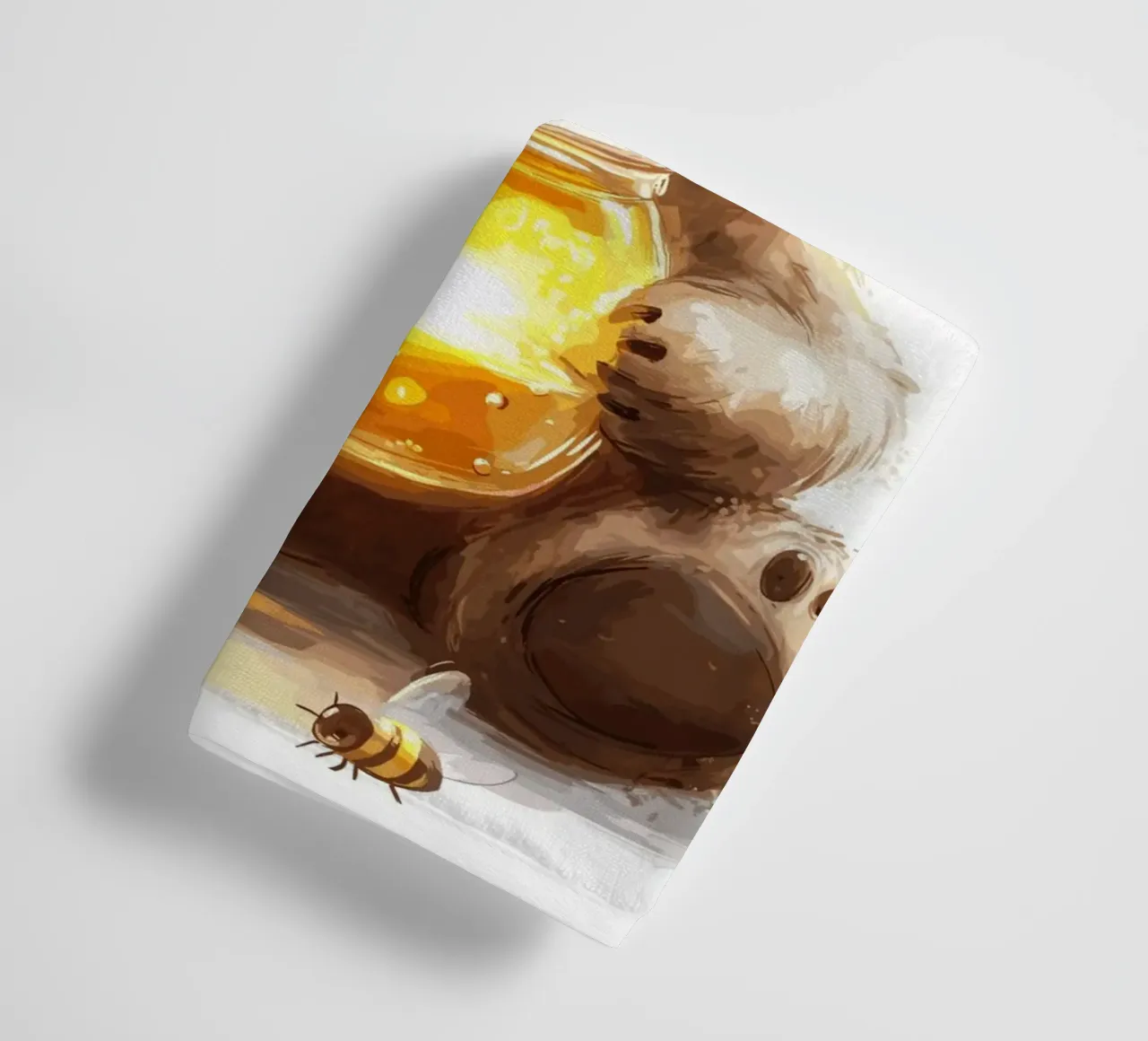 Orso del miele con le amiche api asciugamano da bagno da pixelbull - medieval art and more