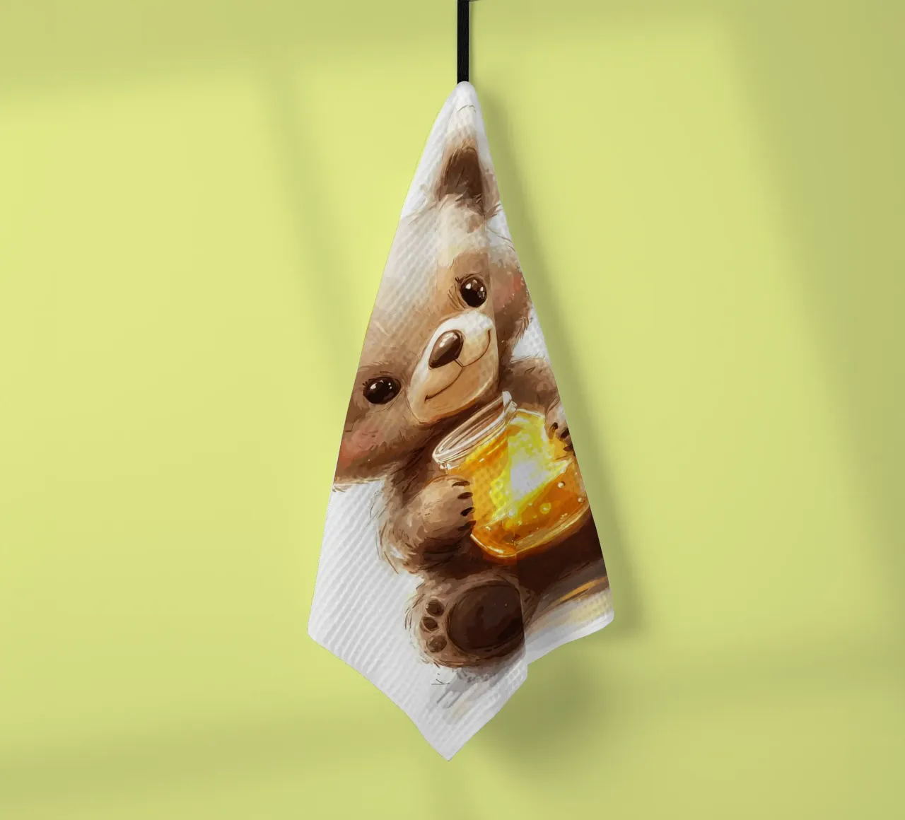 Orso del miele con le amiche api canovaccio da cucina da pixelbull - medieval art and more