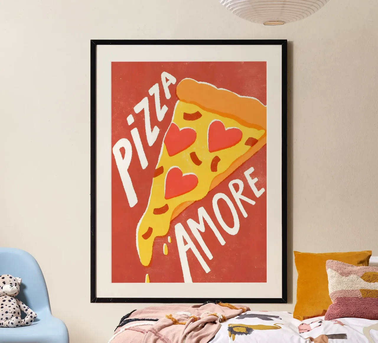 "PIZZA AMORE" poster da Type & Tape