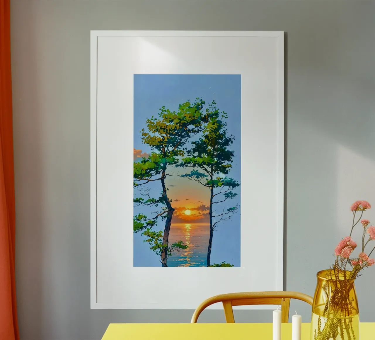 couple tree window poster da throme