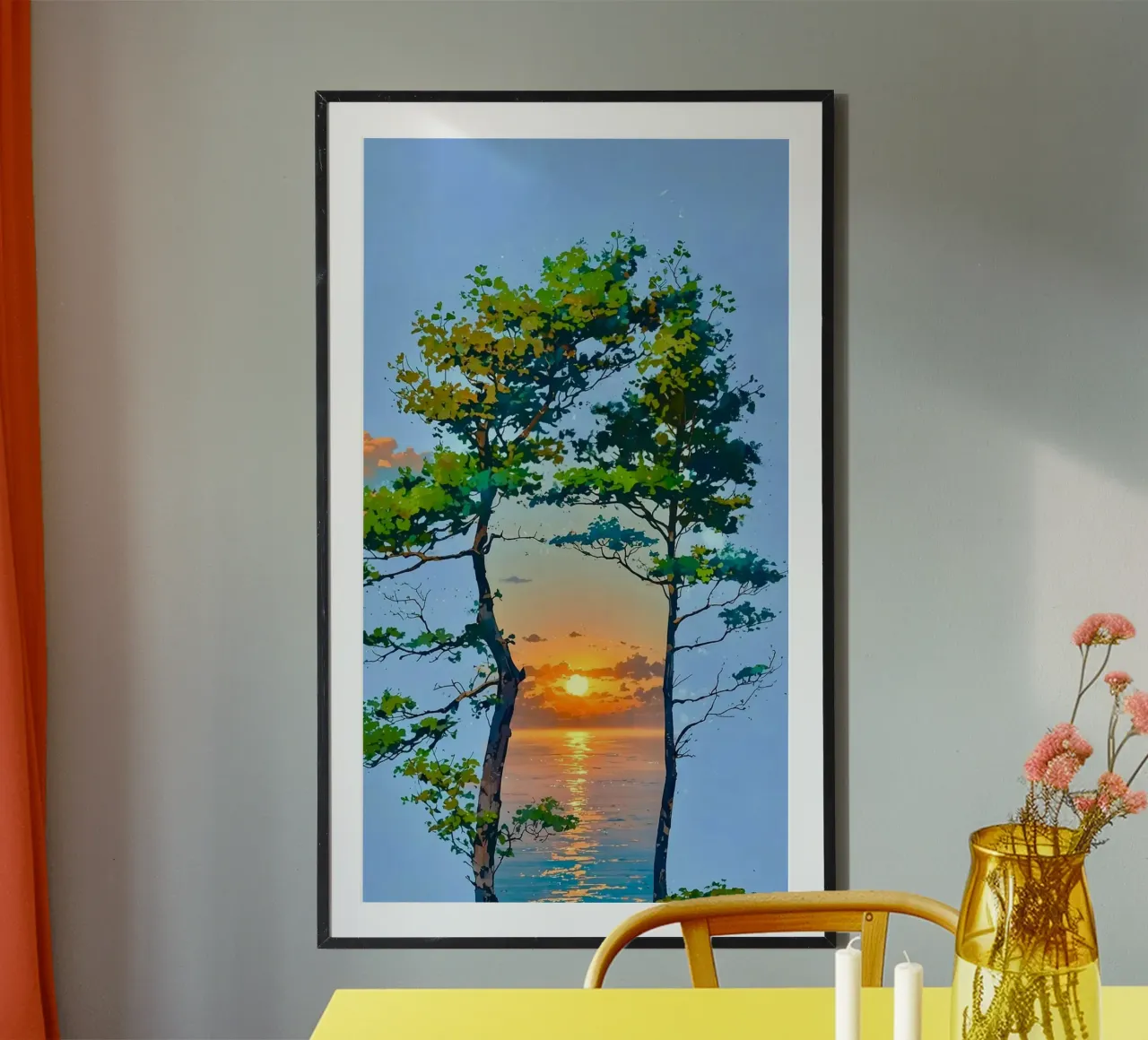 couple tree window poster da throme