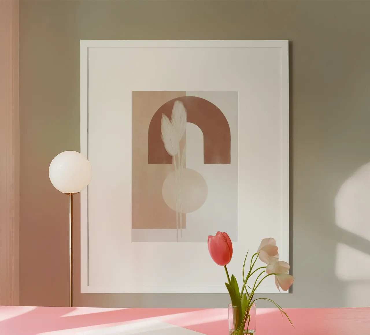 circle branch poster con telaio in legno da chaodays